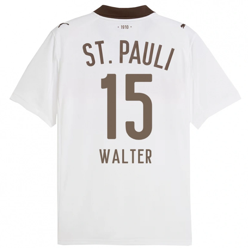 Danxen Kinder Marcel Walter #15 Weiß Rot Auswärtstrikot Trikot 2025/26 T-Shirt