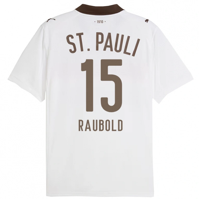 Danxen Kinder Jannis Raubold #15 Weiß Rot Auswärtstrikot Trikot 2025/26 T-Shirt