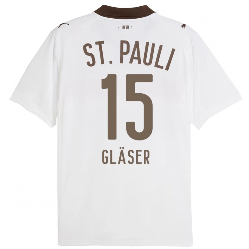 Danxen Kinder Julian Gläser #15 Weiß Rot Auswärtstrikot Trikot 2025/26 T-Shirt