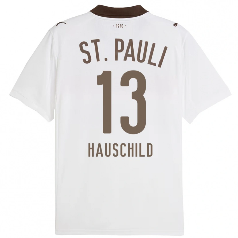 Danxen Kinder Janice Hauschild #13 Weiß Rot Auswärtstrikot Trikot 2025/26 T-Shirt