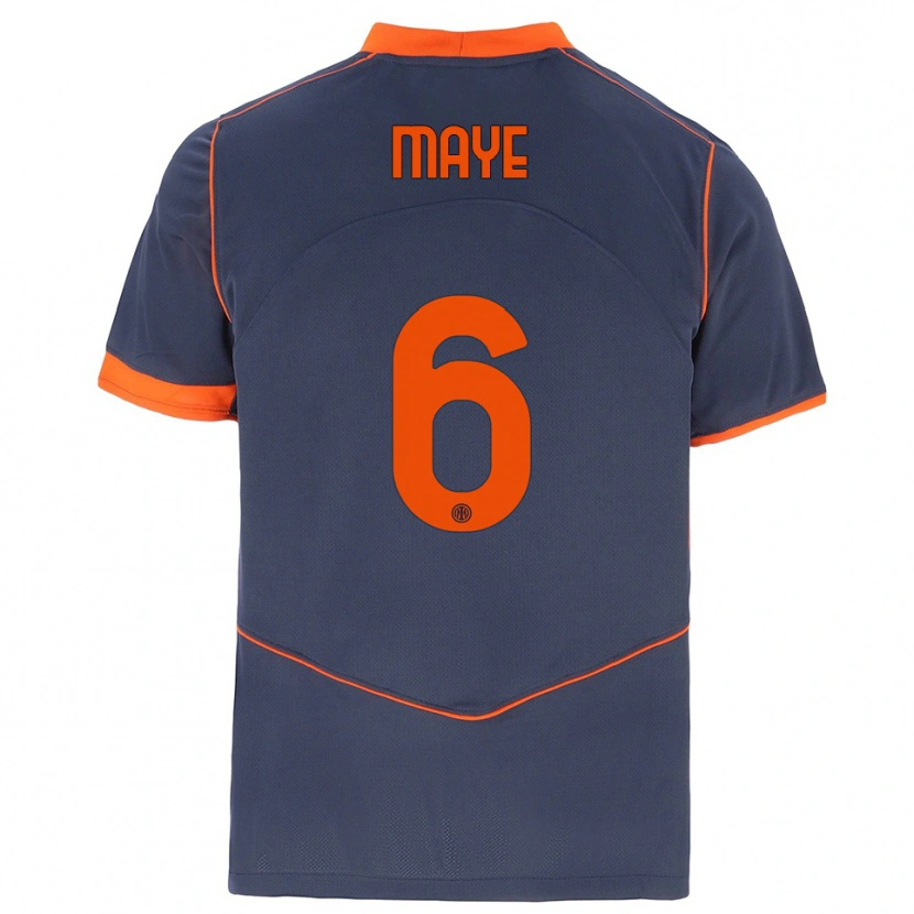 Danxen Kinder Yvan Maye #6 Grau Orange Ausweichtrikot Trikot 2025/26 T-Shirt