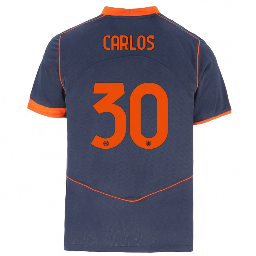 Danxen Kinder Carlos Augusto #30 Grau Orange Ausweichtrikot Trikot 2025/26 T-Shirt