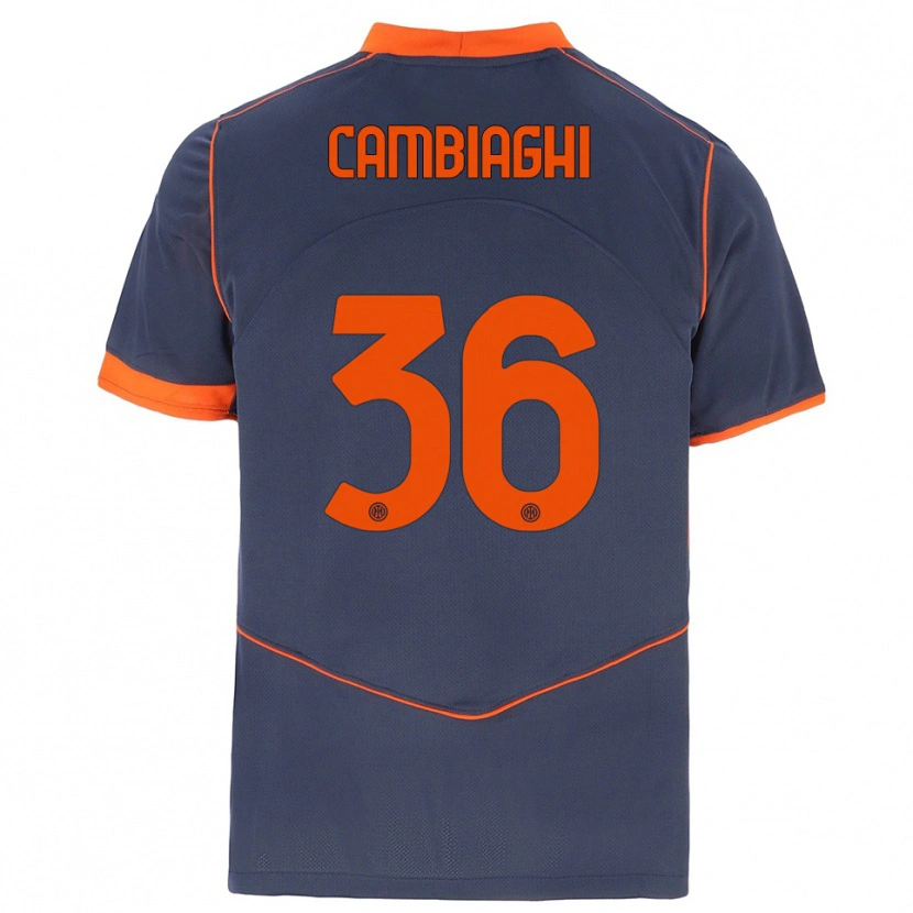 Danxen Kinder Michela Cambiaghi #36 Grau Orange Ausweichtrikot Trikot 2025/26 T-Shirt