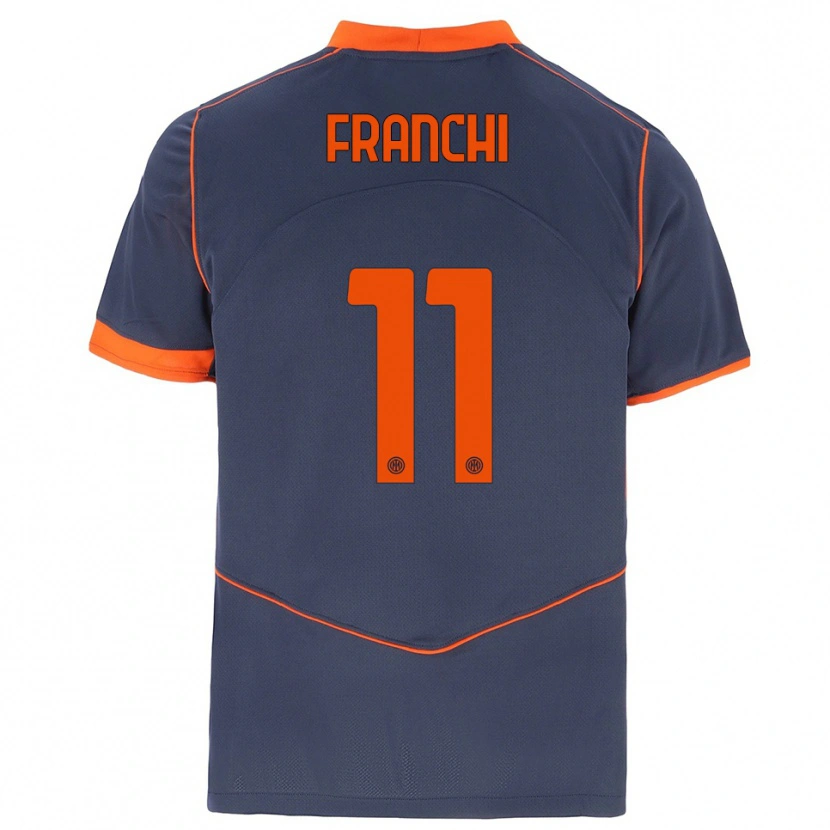 Danxen Kinder Mirko Franchi #11 Grau Orange Ausweichtrikot Trikot 2025/26 T-Shirt