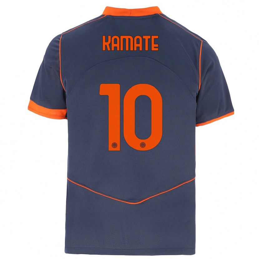 Danxen Kinder Issiaka Kamate #10 Grau Orange Ausweichtrikot Trikot 2025/26 T-Shirt