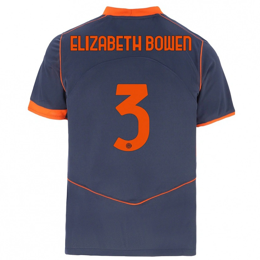 Danxen Kinder Kate Elizabeth Bowen #3 Grau Orange Ausweichtrikot Trikot 2025/26 T-Shirt
