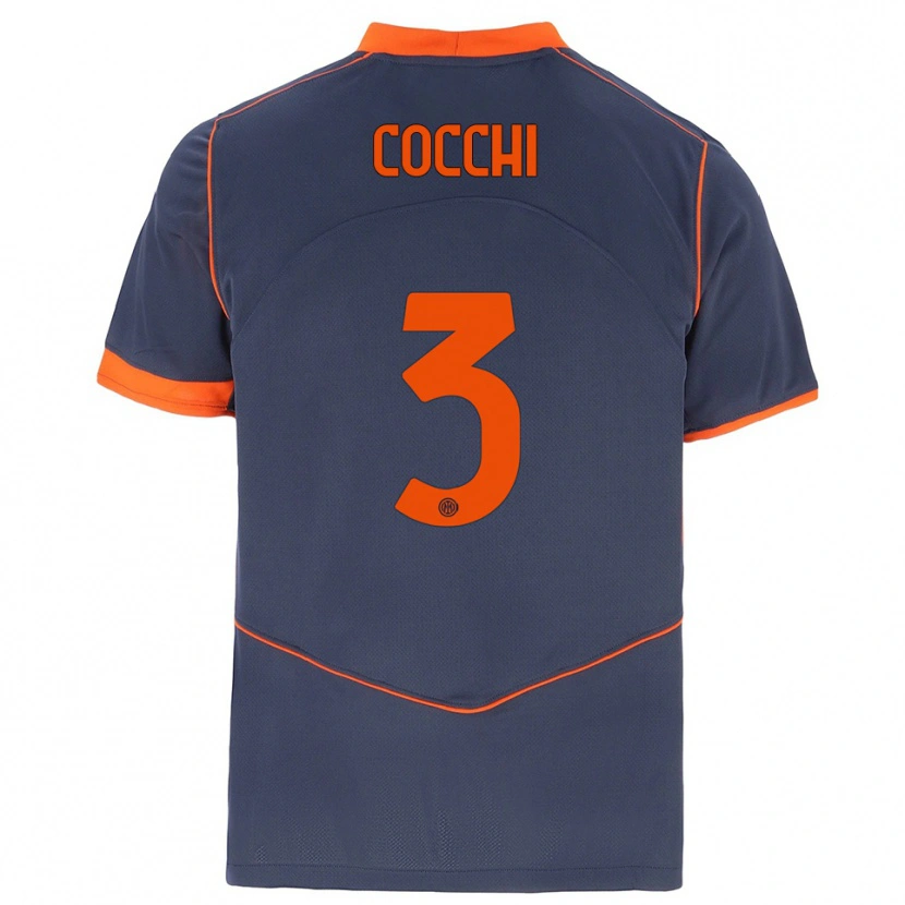 Danxen Kinder Matteo Cocchi #3 Grau Orange Ausweichtrikot Trikot 2025/26 T-Shirt