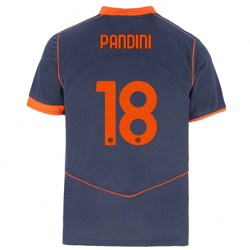 Danxen Kinder Marta Pandini #18 Grau Orange Ausweichtrikot Trikot 2025/26 T-Shirt