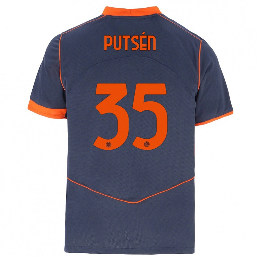 Danxen Kinder Dino Putsén #35 Grau Orange Ausweichtrikot Trikot 2025/26 T-Shirt