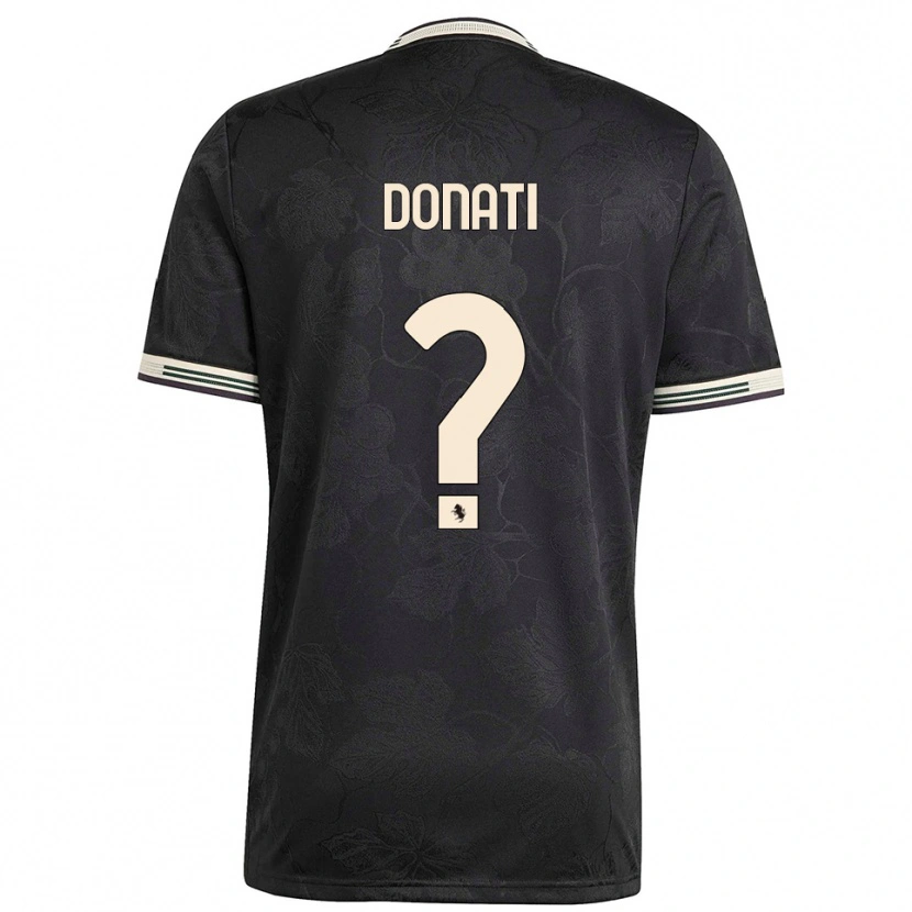 Danxen Kinder Andrea Donati #0 Schwarz Weiß Grün Ausweichtrikot Trikot 2025/26 T-Shirt