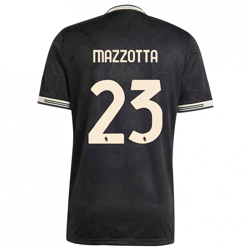Danxen Kinder Raphael Mazzotta #23 Schwarz Weiß Grün Ausweichtrikot Trikot 2025/26 T-Shirt