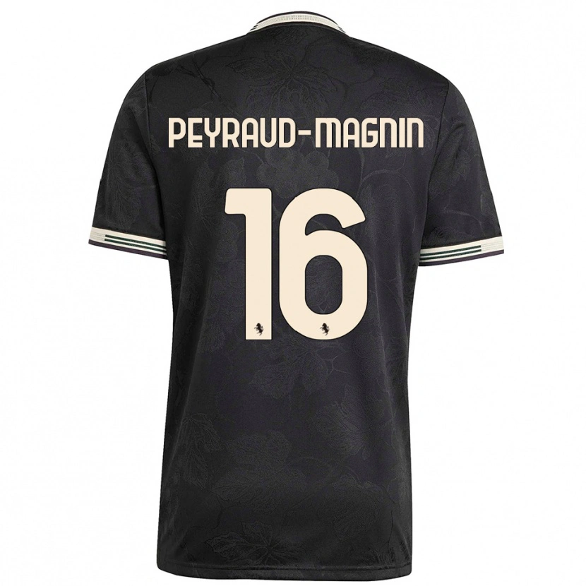 Danxen Kinder Pauline Camille Peyraud-Magnin #16 Schwarz Weiß Grün Ausweichtrikot Trikot 2025/26 T-Shirt