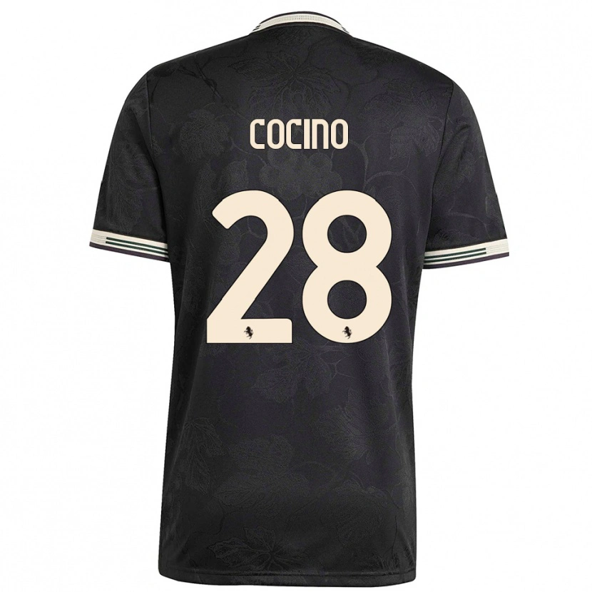 Danxen Kinder Martina Cocino #28 Schwarz Weiß Grün Ausweichtrikot Trikot 2025/26 T-Shirt