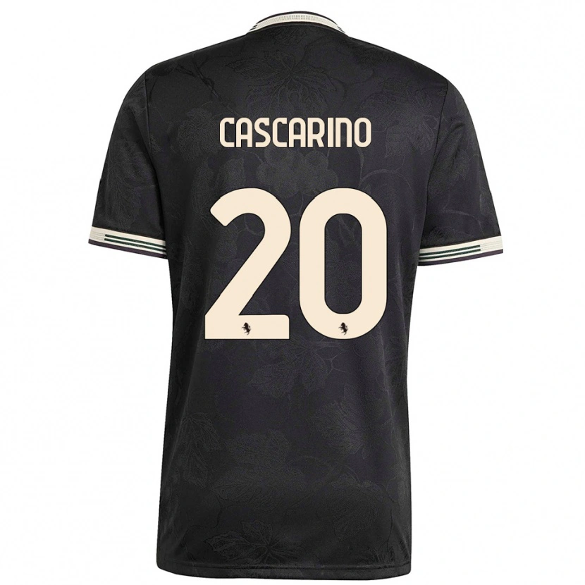 Danxen Kinder Estelle Cascarino #20 Schwarz Weiß Grün Ausweichtrikot Trikot 2025/26 T-Shirt