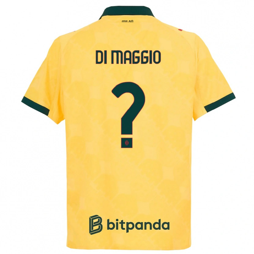 Danxen Kinder Simone Di Maggio #0 Gelb Schwarz Ausweichtrikot Trikot 2025/26 T-Shirt
