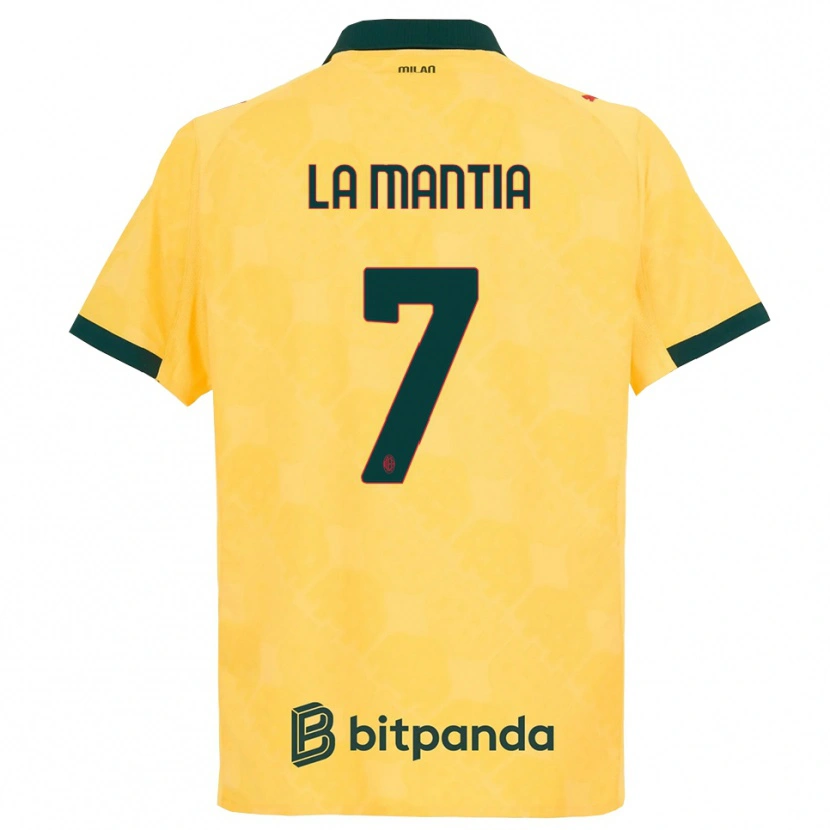 Danxen Kinder Simon La Mantia #7 Gelb Schwarz Ausweichtrikot Trikot 2025/26 T-Shirt