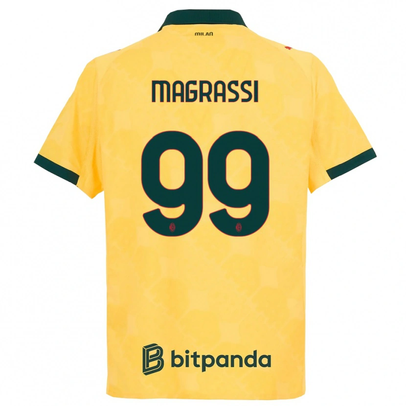 Danxen Kinder Andrea Magrassi #99 Gelb Schwarz Ausweichtrikot Trikot 2025/26 T-Shirt