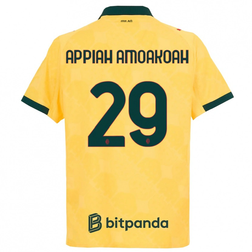Danxen Kinder Karen Appiah Amoakoah #29 Gelb Schwarz Ausweichtrikot Trikot 2025/26 T-Shirt