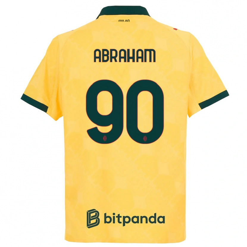 Danxen Kinder Tammy Abraham #90 Gelb Schwarz Ausweichtrikot Trikot 2025/26 T-Shirt
