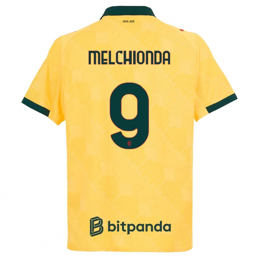 Danxen Kinder Marco Melchionda #9 Gelb Schwarz Ausweichtrikot Trikot 2025/26 T-Shirt