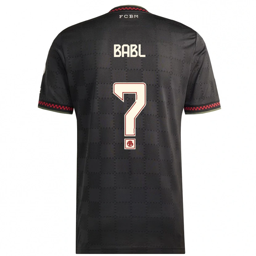 Danxen Kinder Luca Babl #0 Schwarz Weiß Ausweichtrikot Trikot 2025/26 T-Shirt