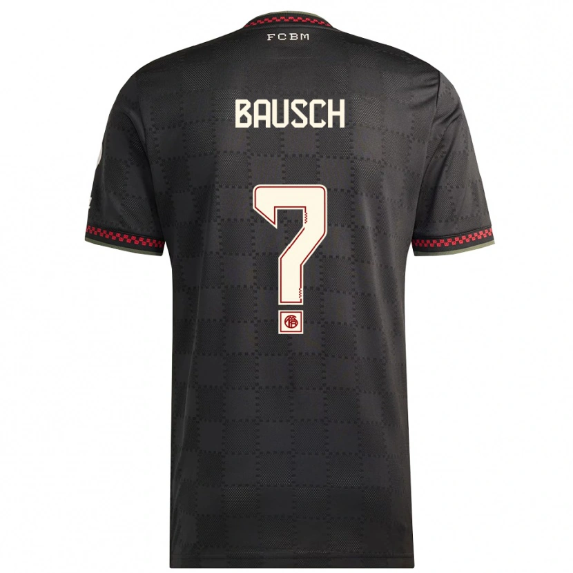 Danxen Kinder David Bausch #0 Schwarz Weiß Ausweichtrikot Trikot 2025/26 T-Shirt