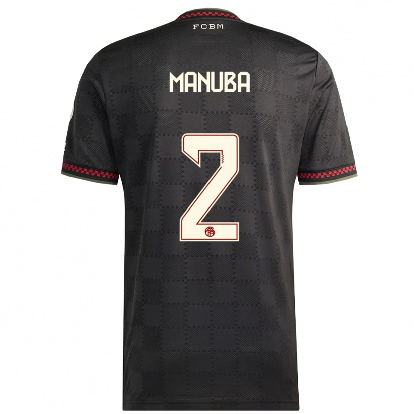 Danxen Kinder Vincent Manuba #2 Schwarz Weiß Ausweichtrikot Trikot 2025/26 T-Shirt