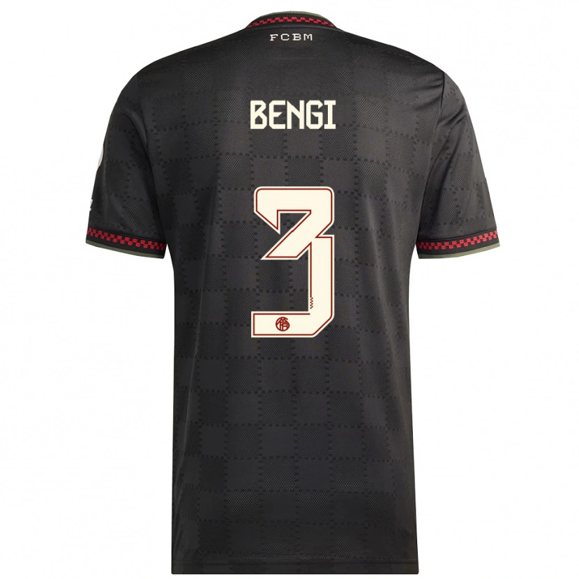 Danxen Kinder Kaan Bengi #3 Schwarz Weiß Ausweichtrikot Trikot 2025/26 T-Shirt