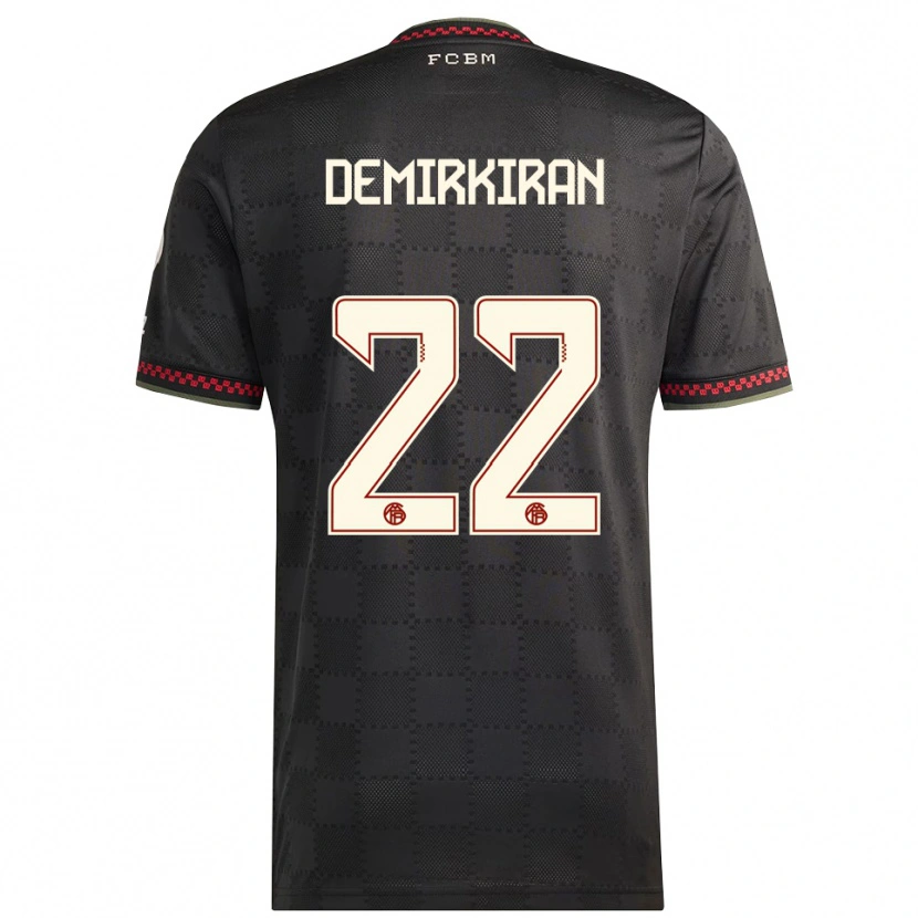 Danxen Kinder Ediz Demirkiran #22 Schwarz Weiß Ausweichtrikot Trikot 2025/26 T-Shirt