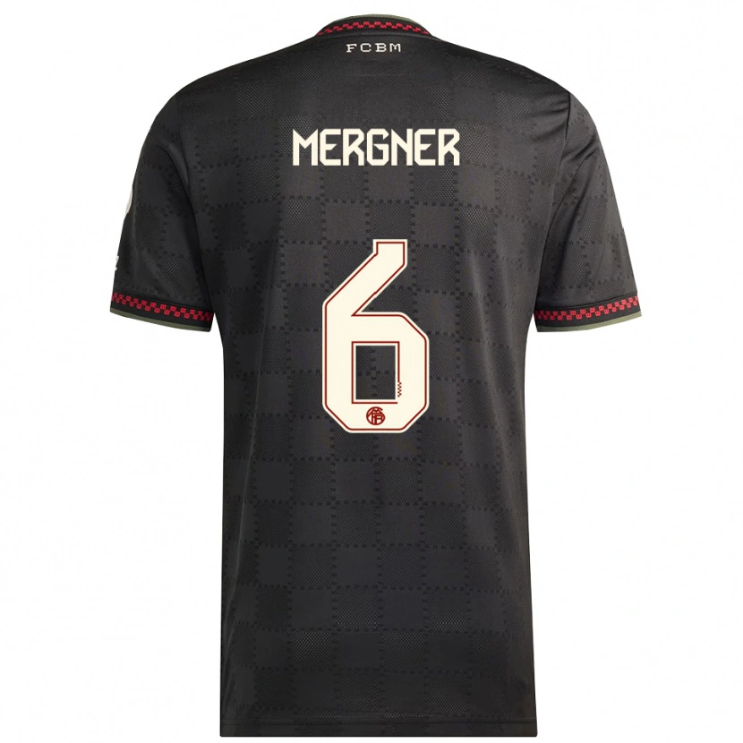 Danxen Kinder Max Mergner #6 Schwarz Weiß Ausweichtrikot Trikot 2025/26 T-Shirt
