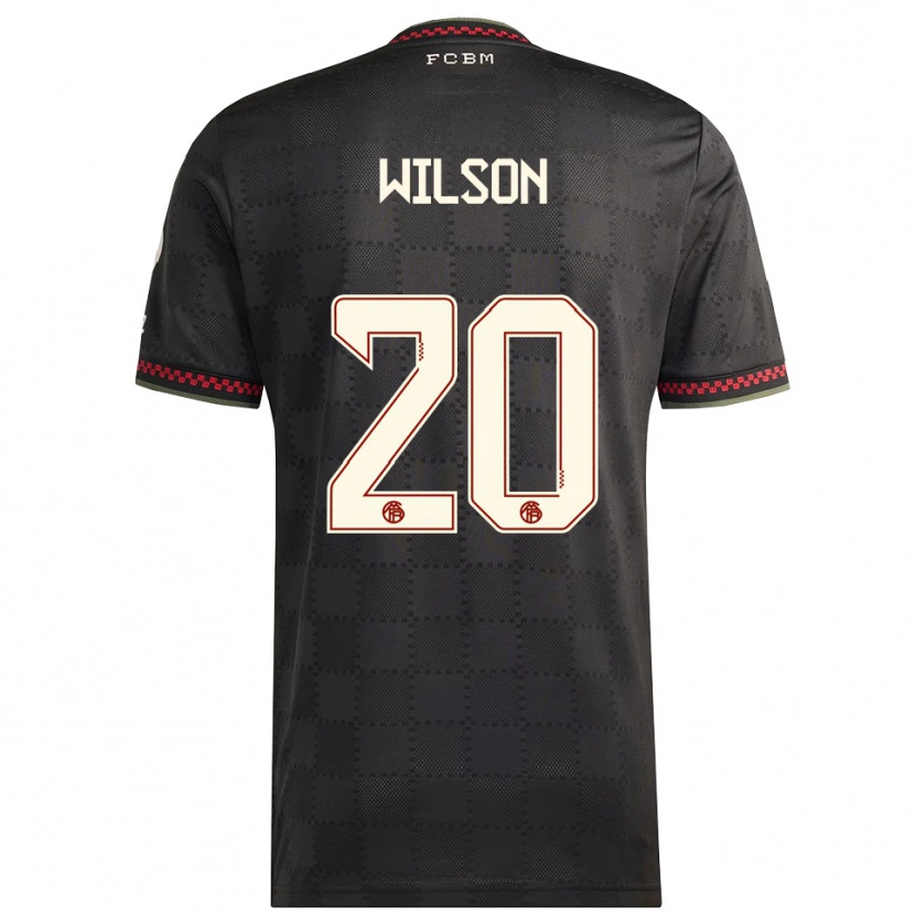 Danxen Kinder Oluwaseyi Wilson #20 Schwarz Weiß Ausweichtrikot Trikot 2025/26 T-Shirt