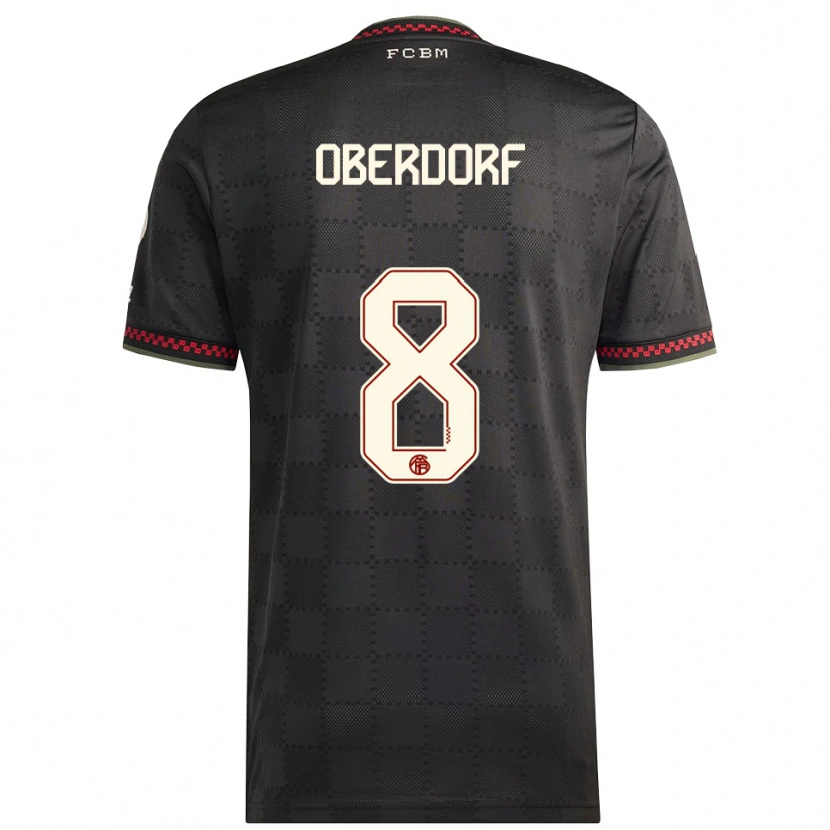 Danxen Kinder Lena Oberdorf #8 Schwarz Weiß Ausweichtrikot Trikot 2025/26 T-Shirt