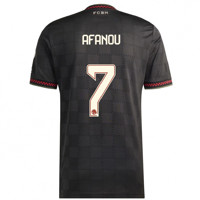 Danxen Kinder Chris Afanou #7 Schwarz Weiß Ausweichtrikot Trikot 2025/26 T-Shirt