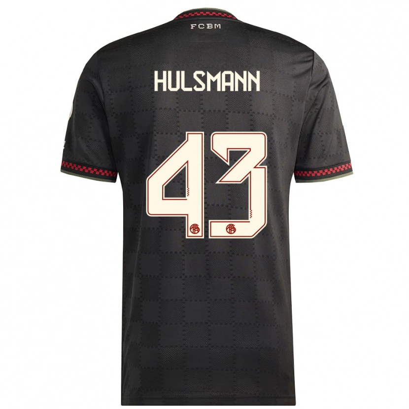 Danxen Kinder Tom Hulsmann #43 Schwarz Weiß Ausweichtrikot Trikot 2025/26 T-Shirt