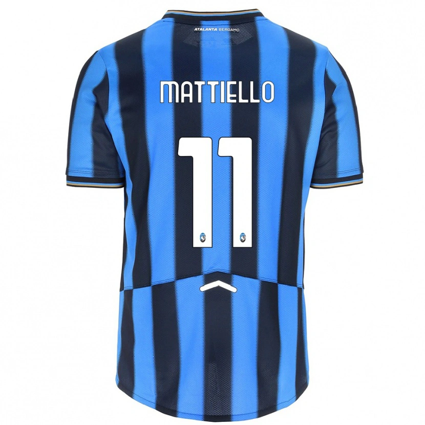 Danxen Herren Federico Mattiello #11 Himmelblau Schwarz Heimtrikot Trikot 2025/26 T-Shirt