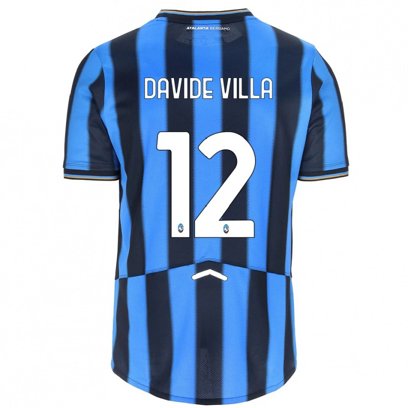 Danxen Herren Matteo Davide Villa #12 Himmelblau Schwarz Heimtrikot Trikot 2025/26 T-Shirt