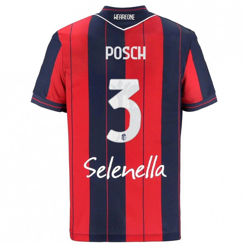 Danxen Herren Stefan Posch #3 Rot Marineblau Heimtrikot Trikot 2025/26 T-Shirt