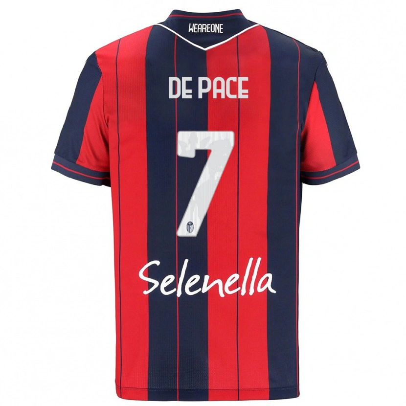 Danxen Herren Piervincenzo De Pace #7 Rot Marineblau Heimtrikot Trikot 2025/26 T-Shirt