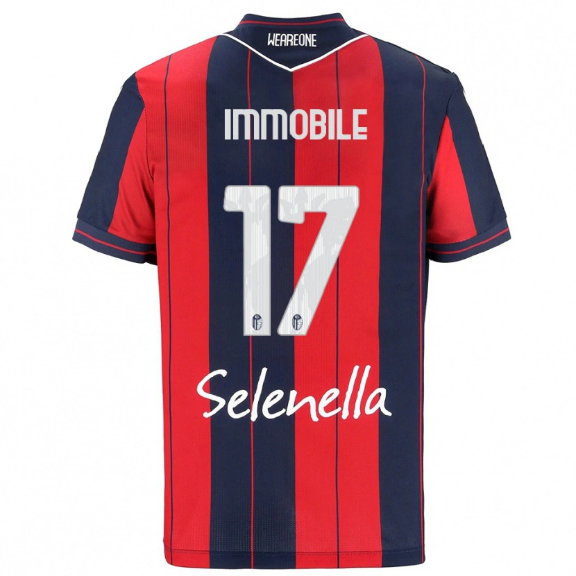 Danxen Herren Ciro Immobile #17 Rot Marineblau Heimtrikot Trikot 2025/26 T-Shirt