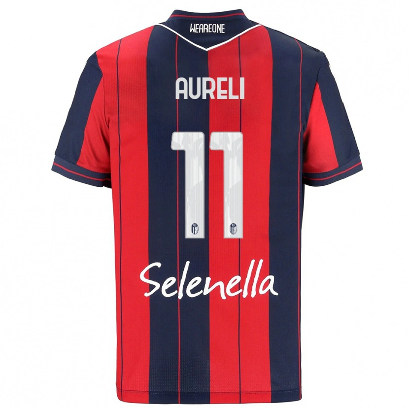 Danxen Herren Valerio Aureli #11 Rot Marineblau Heimtrikot Trikot 2025/26 T-Shirt