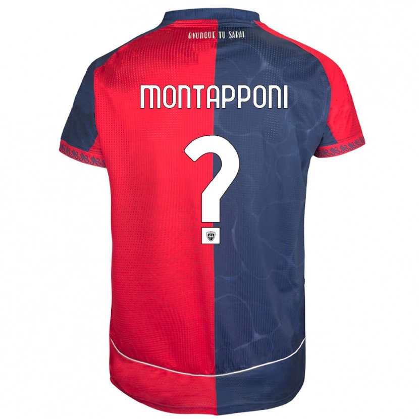 Danxen Herren Leonardo Montapponi #0 Rot Marineblau Heimtrikot Trikot 2025/26 T-Shirt