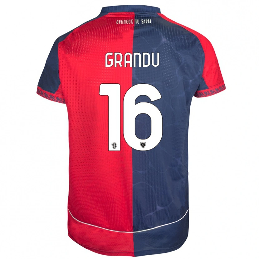 Danxen Herren Nicola Grandu #16 Rot Marineblau Heimtrikot Trikot 2025/26 T-Shirt