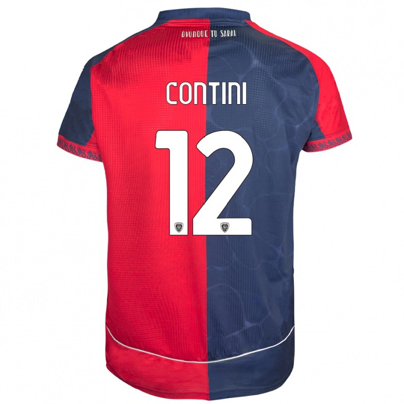 Danxen Herren Federico Contini #12 Rot Marineblau Heimtrikot Trikot 2025/26 T-Shirt