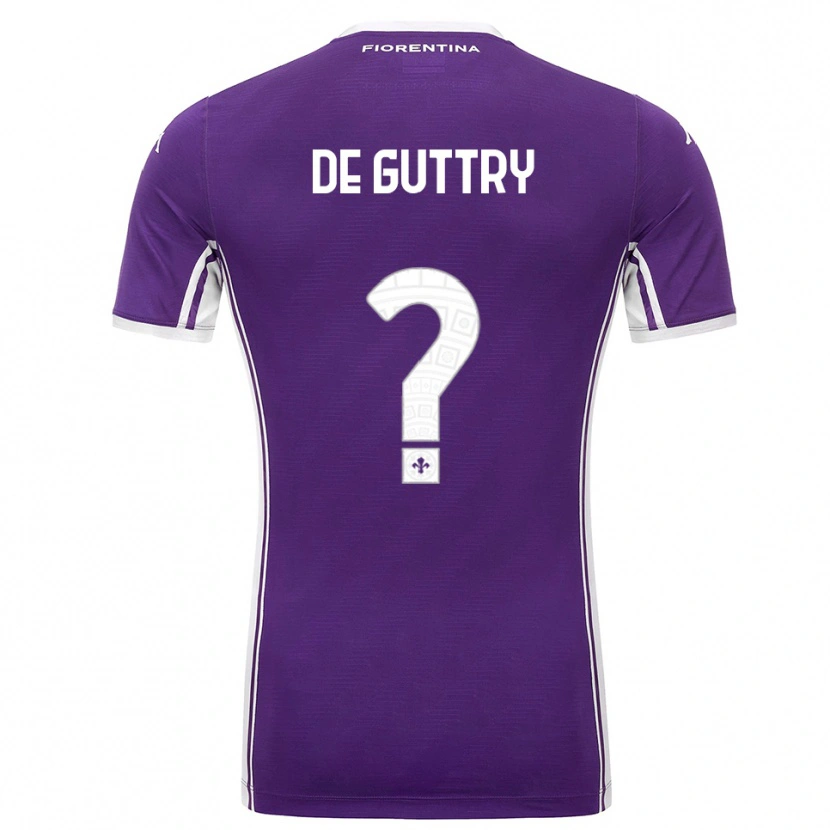 Danxen Herren Elia De Guttry #0 Lila Weiß Heimtrikot Trikot 2025/26 T-Shirt