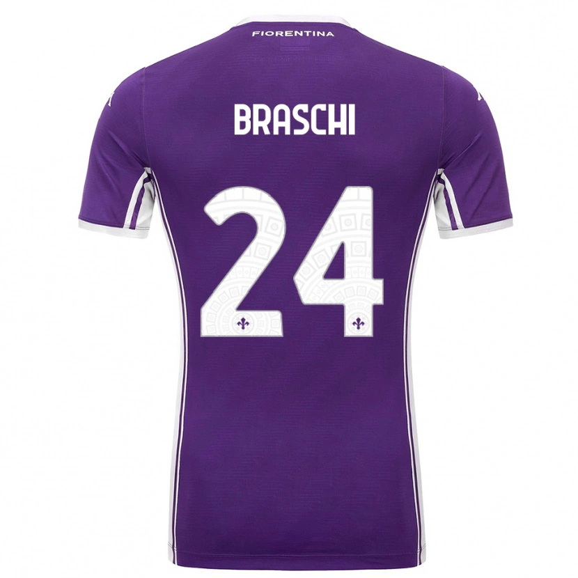 Danxen Herren Riccardo Braschi #24 Lila Weiß Heimtrikot Trikot 2025/26 T-Shirt