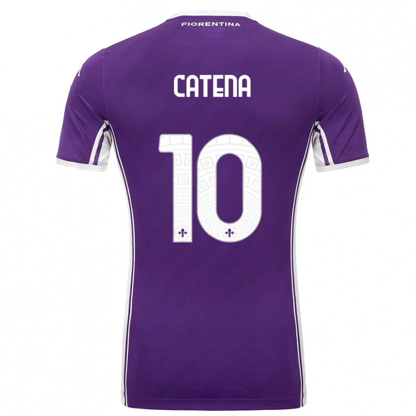 Danxen Herren Michela Catena #10 Lila Weiß Heimtrikot Trikot 2025/26 T-Shirt