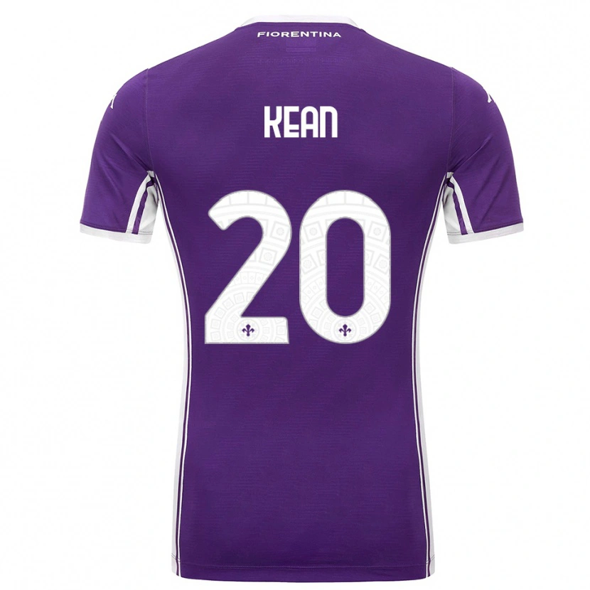 Danxen Herren Moise Kean #20 Lila Weiß Heimtrikot Trikot 2025/26 T-Shirt