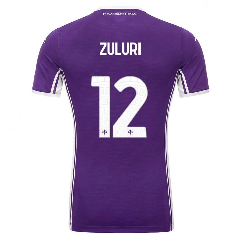 Danxen Herren Athena Zuluri #12 Lila Weiß Heimtrikot Trikot 2025/26 T-Shirt