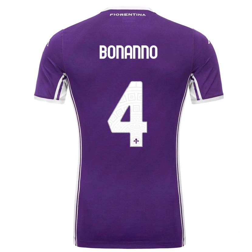 Danxen Herren Piergiorgio Bonanno #4 Lila Weiß Heimtrikot Trikot 2025/26 T-Shirt