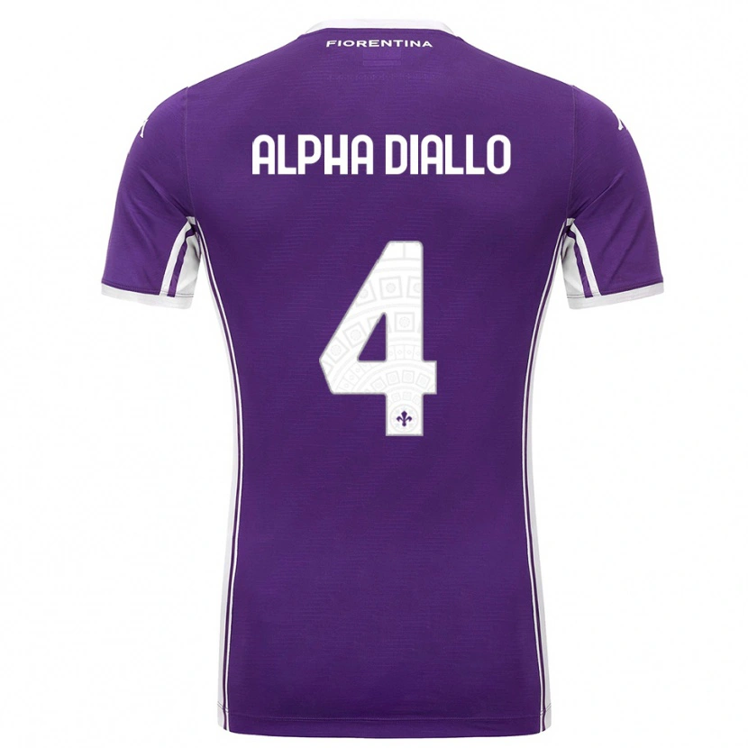 Danxen Herren Mamadou Alpha Diallo #4 Lila Weiß Heimtrikot Trikot 2025/26 T-Shirt